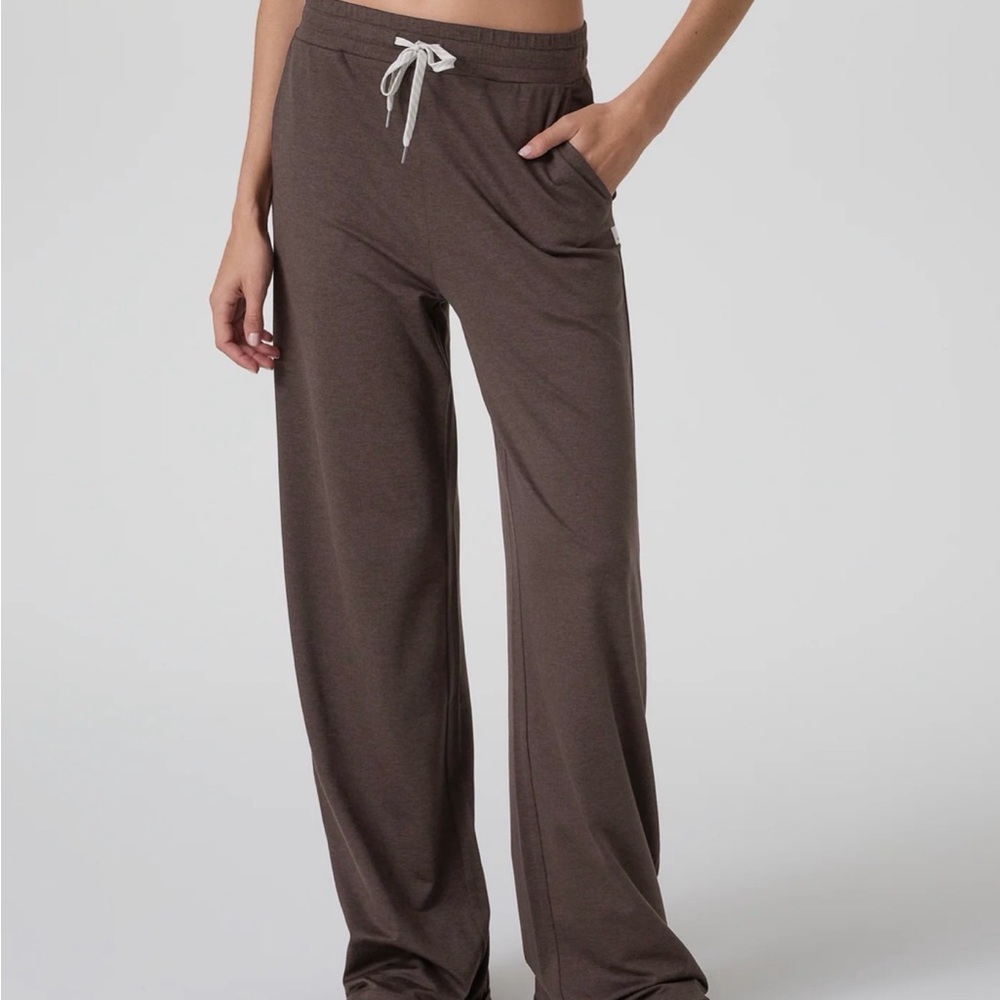 Vuori Wide-Leg Drawstring Pants In Java Heather - image 2